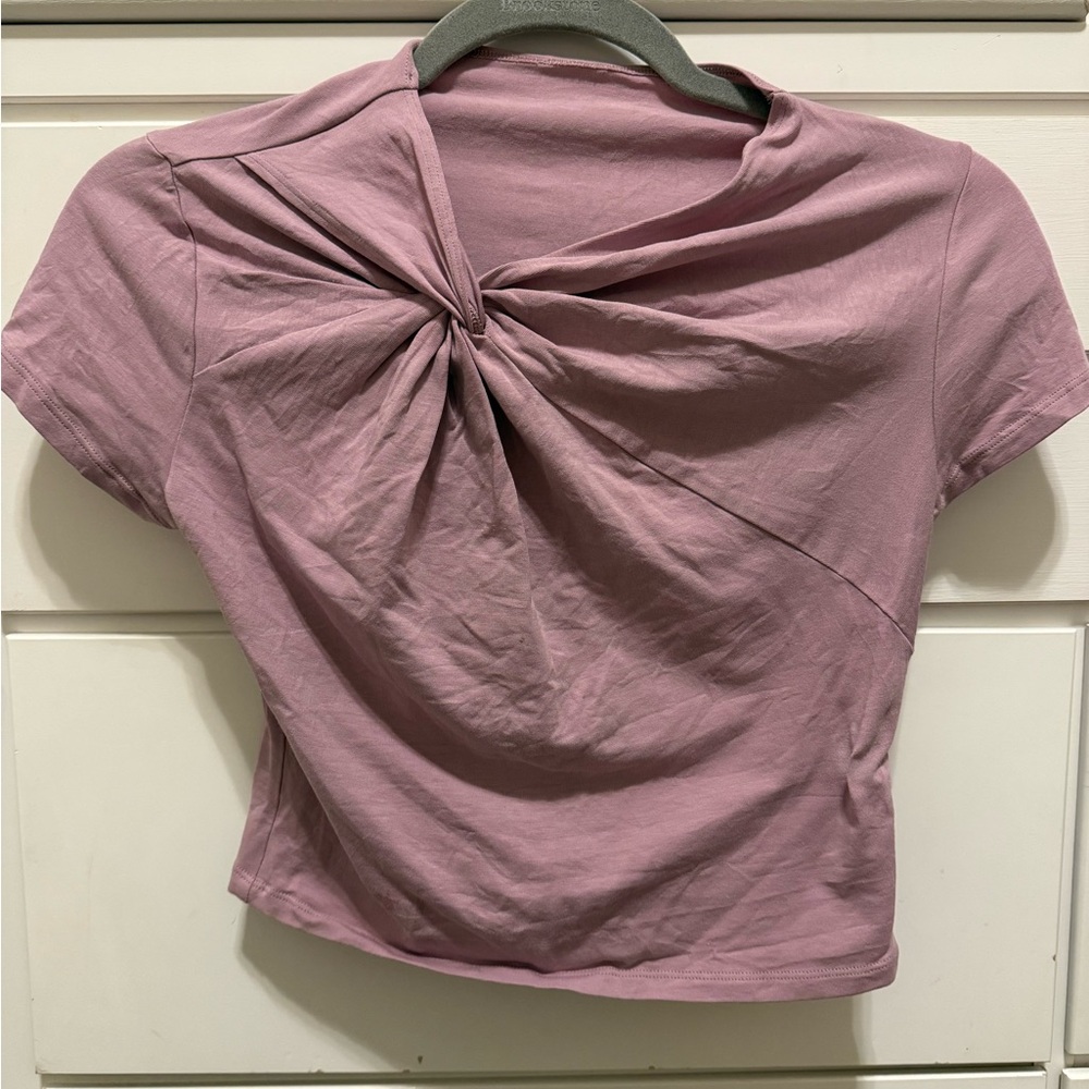 lululemon athletica Short Sleeve Twist Top in Lavender